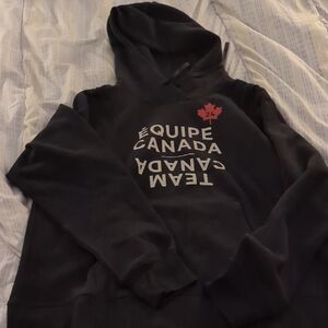 Women's Lululemon Team Canada Hoodie Black Sweater with Classic Design
